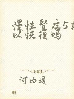 慢性肾病5期可以恢复吗