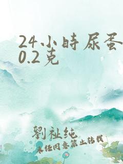 24小时尿蛋白0.2克