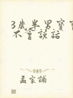 3岁半男宝宝还不会说话