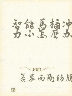 智能马桶冲水压力小怎么办