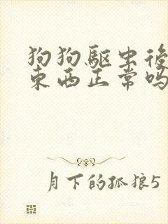 狗狗驱虫后不吃东西正常吗