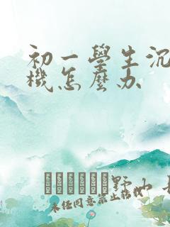 初一学生沉迷手机怎么办