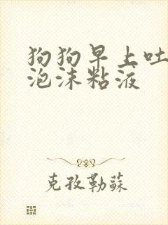 狗狗早上吐白色泡沫粘液