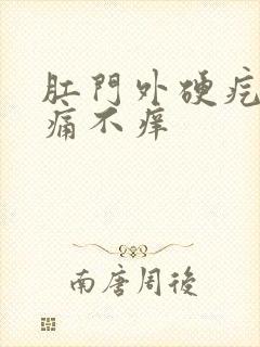 肛门外硬疙瘩不痛不痒