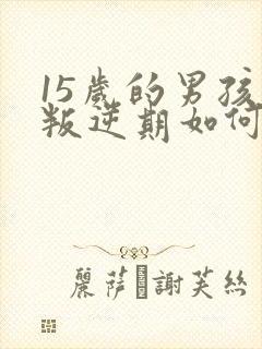 15岁的男孩子叛逆期如何去管教