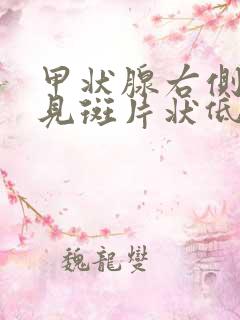 甲状腺右侧叶可见斑片状低密度影