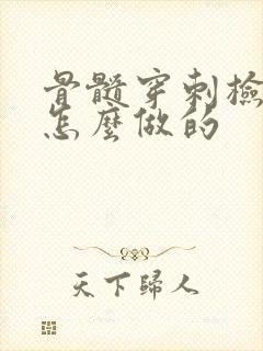 骨髓穿刺检查是怎么做的