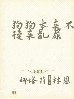 狗狗本来不乱尿后来乱尿