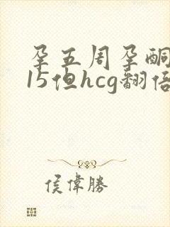 孕五周孕酮低于15但hcg翻倍正常