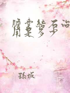 胆囊结石治疗费用是多少