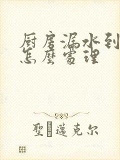 厨房漏水到墙面怎么处理