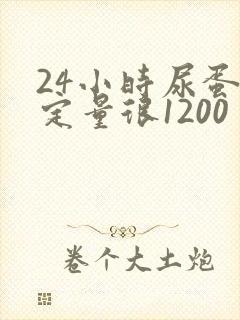 24小时尿蛋白定量很1200多