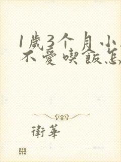 1岁3个月小孩不爱吃饭怎么办