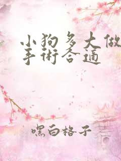 小狗多大做绝育手术合适