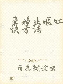 孕妇止呕吐的最快方法