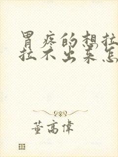 胃疼的想拉屎又拉不出来怎么回事