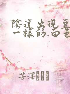 阴道出现豆腐渣一样的.白色东西怎么回事