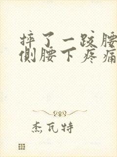 摔了一跤腰部左侧腰下疼痛