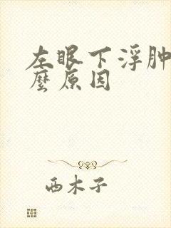 左眼下浮肿是什么原因