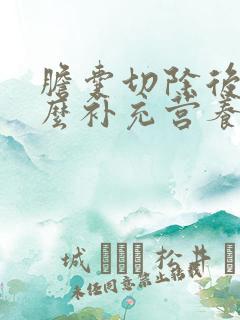 胆囊切除后吃什么补充营养