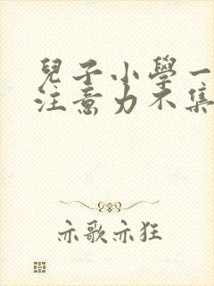 儿子小学一年级注意力不集中