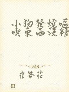 小狗发烧呕吐不吃东西没精神