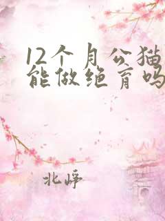 12个月公猫还能做绝育吗