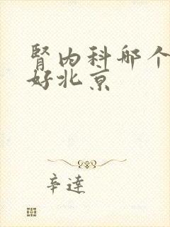 肾内科哪个医院好北京