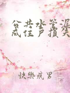 公共水管漏水造成住户损失谁负责