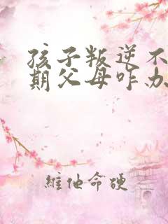 孩子叛逆不听话期父母咋办