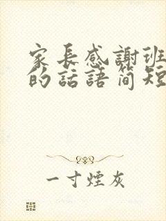 家长感谢班主任的话语简短精辟