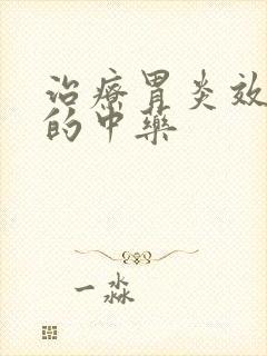 治疗胃炎效果好的中药