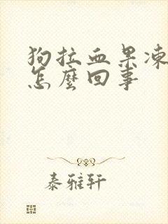 狗拉血果冻状是怎么回事