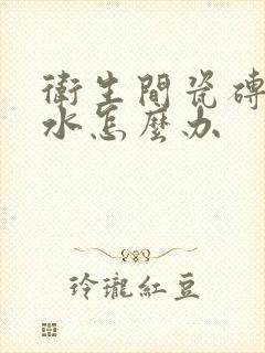 卫生间瓷砖缝渗水怎么办