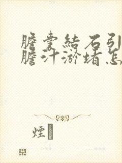 胆囊结石引起的胆汁淤堵怎么治疗