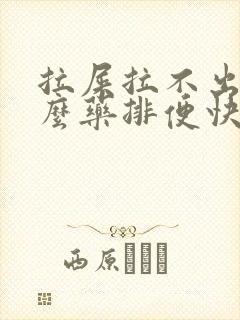 拉屎拉不出吃什么药排便快