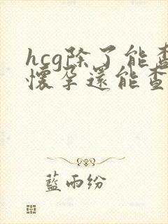 hcg除了能查怀孕还能查什么