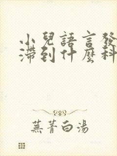 小儿语言发育迟滞到什么科室