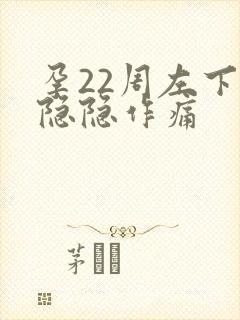 孕22周左下腹隐隐作痛