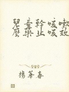 儿童干咳嗽吃什么药止咳效果好