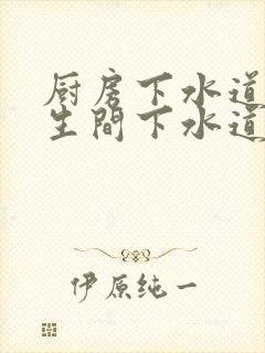 厨房下水道和卫生间下水道