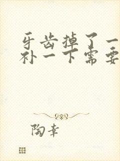 牙齿掉了一小块补一下需要多少钱