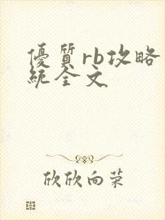 优质rb攻略系统全文