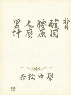 男人腰酸背疼是什么原因