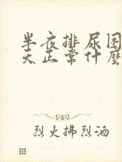 半夜排尿困难白天正常什么原因