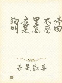 狗夜里不停的吠叫是怎么回事