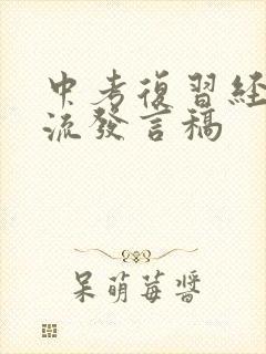 中考复习经验交流发言稿