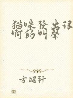 猫咪发出很短的啊的叫声