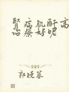 肾病肌酐高怎么治疗好呢