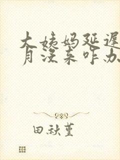 大姨妈延迟半个月没来咋办